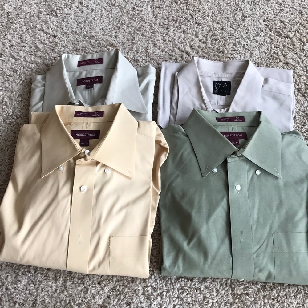 Four button down dress shirt neck 16.5 sleeve 35